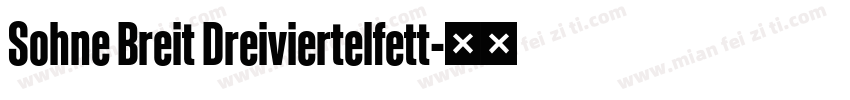 Sohne Breit Dreiviertelfett字体转换